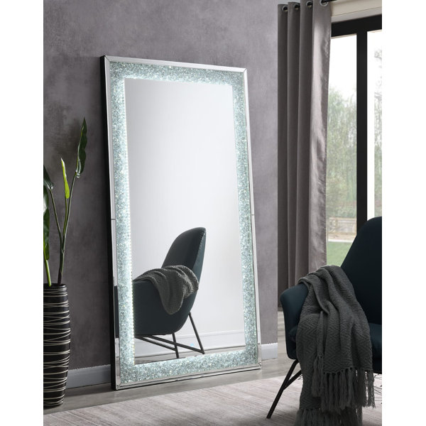 NY Diamond import Rectangle LED Floor Mirror Wayfair